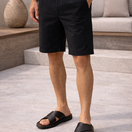 Lawrence | Cross Strap Slide Sandals for Men