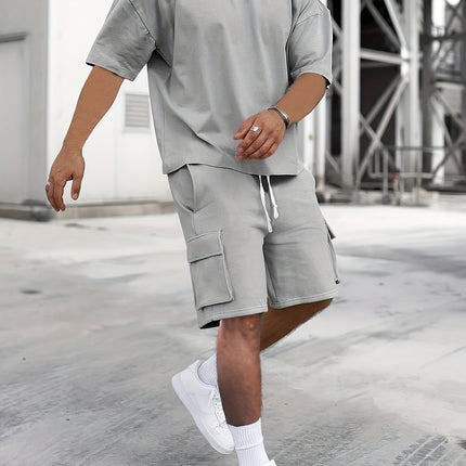 Logan | Oversized T-Shirt & Cargo Shorts Co-ord Set