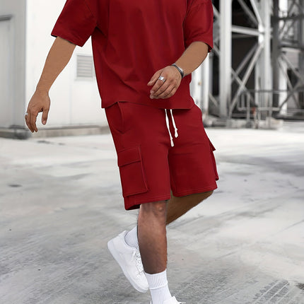 Logan | Oversized T-Shirt & Cargo Shorts Co-ord Set