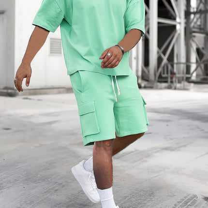 Logan | Oversized T-Shirt & Cargo Shorts Co-ord Set