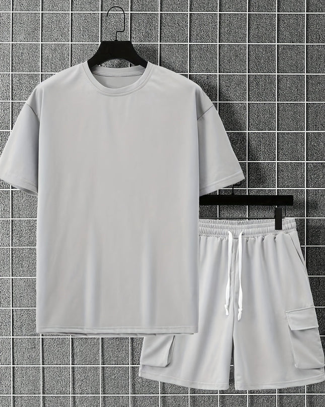 Logan | Oversized T-Shirt & Cargo Shorts Co-ord Set