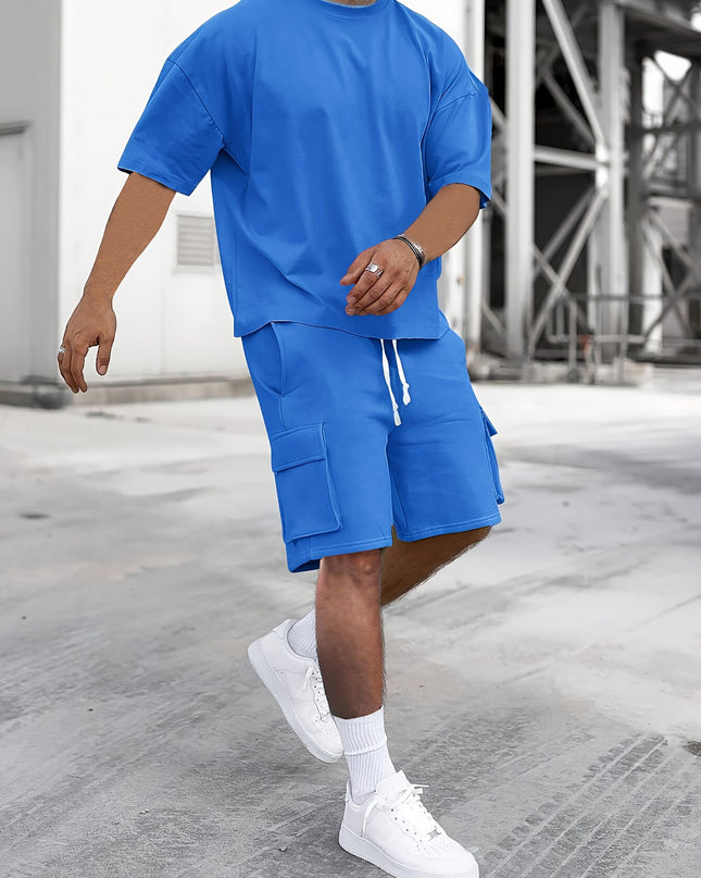 Logan | Oversized T-Shirt & Cargo Shorts Co-ord Set