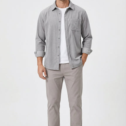 Logan | Relaxed Fit Button Front Shirt with Chest Pocket