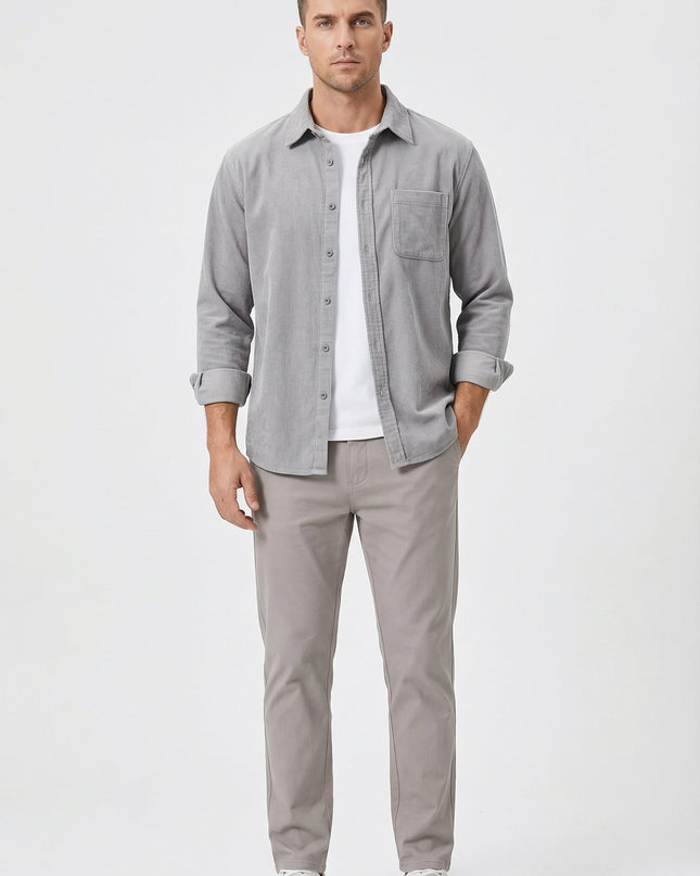 Logan | Relaxed Fit Button Front Shirt with Chest Pocket