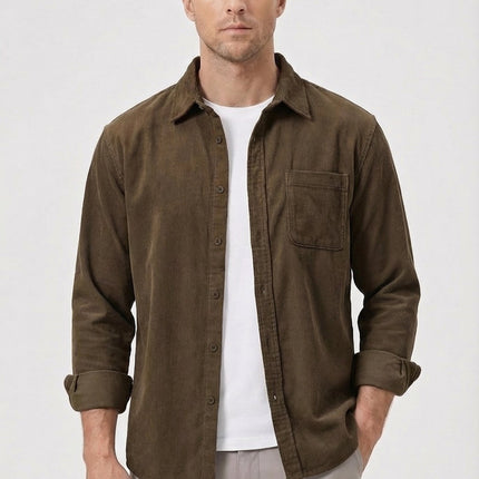 Logan | Relaxed Fit Button Front Shirt with Chest Pocket