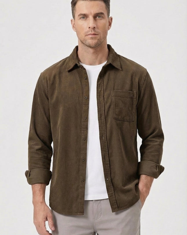 Logan | Relaxed Fit Button Front Shirt with Chest Pocket