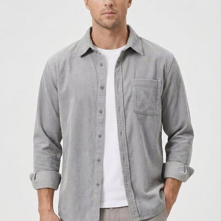 Logan | Relaxed Fit Button Front Shirt with Chest Pocket