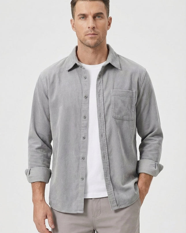 Logan | Relaxed Fit Button Front Shirt with Chest Pocket