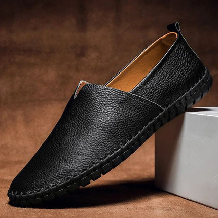 Malachy | Pebbled-Grain Slip-On Loafers
