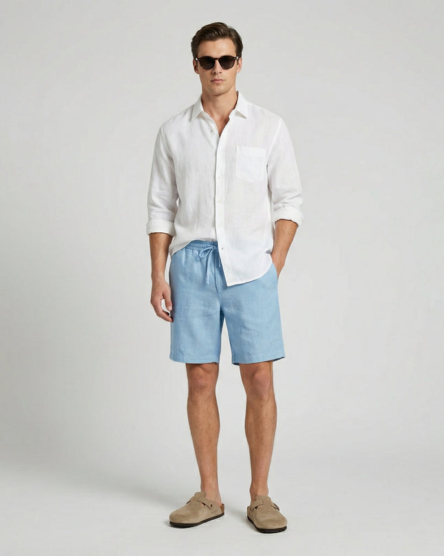 Mason | Breathable Linen Drawstring Summer Shorts
