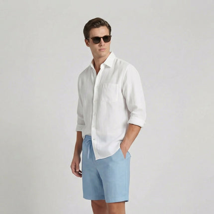 Mason | Breathable Linen Drawstring Summer Shorts