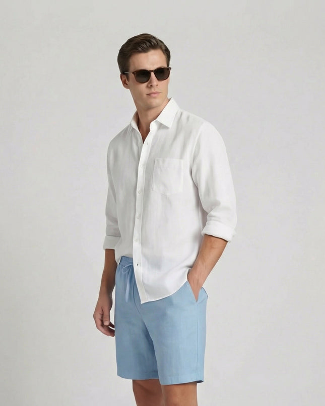 Mason | Breathable Linen Drawstring Summer Shorts