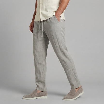 Mason | Linen Drawstring Tailored Casual Trousers