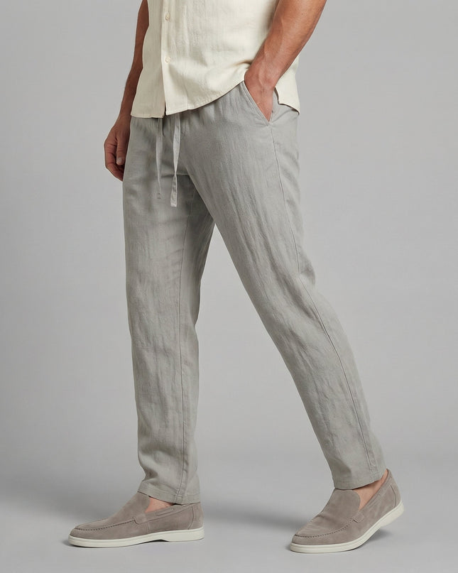 Mason | Linen Drawstring Tailored Casual Trousers