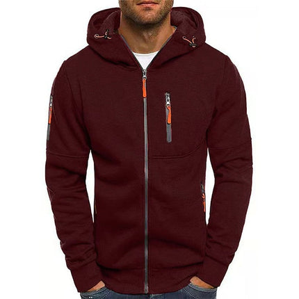 Mason | Men's Cotton Hoodie – Full-Zip with Adjustable Hood