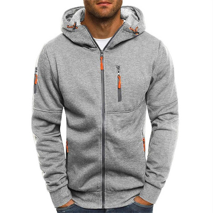 Mason | Men's Cotton Hoodie – Full-Zip with Adjustable Hood