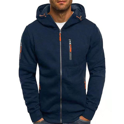 Mason | Men's Cotton Hoodie – Full-Zip with Adjustable Hood