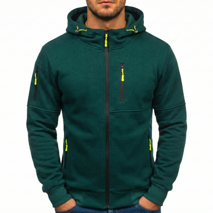 Mason | Men's Cotton Hoodie – Full-Zip with Adjustable Hood