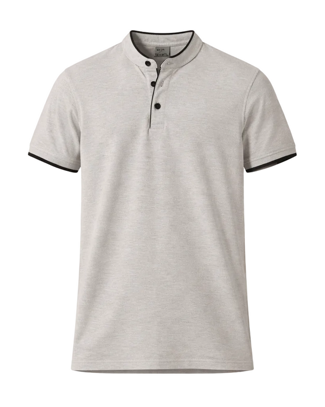 Men’s Contrast Trim Henley T-Shirt