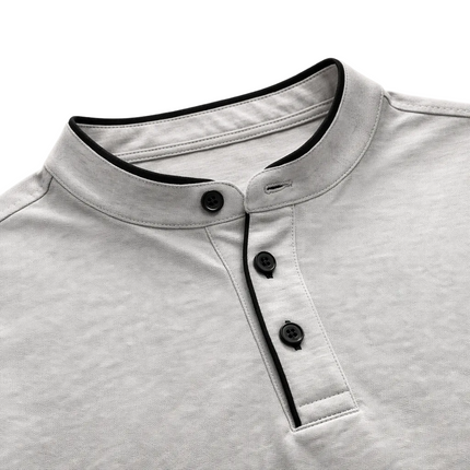 Men’s Contrast Trim Henley T-Shirt