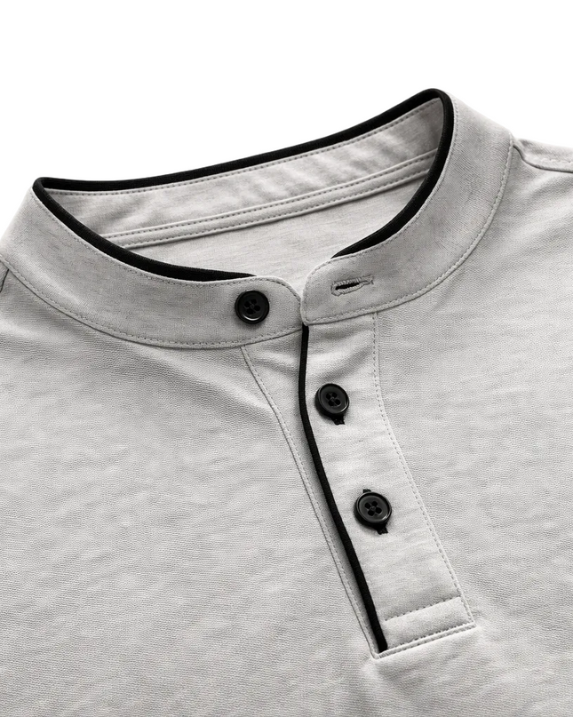 Men’s Contrast Trim Henley T-Shirt