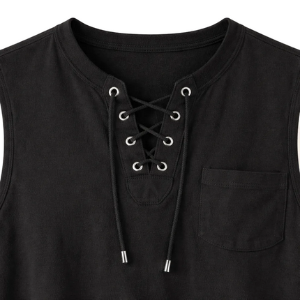 Men’s Lace-Up Sleeveless Top