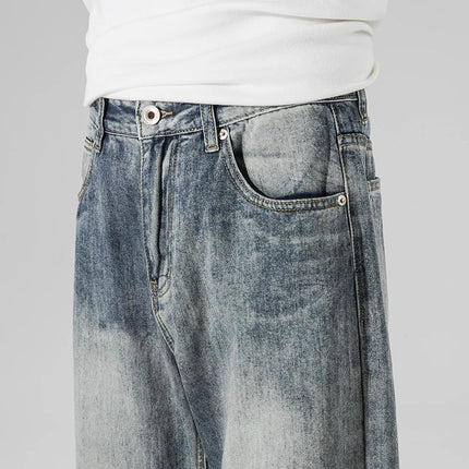 Men's Baggy Jeans – Relaxed Fit Vintage Wash Denim