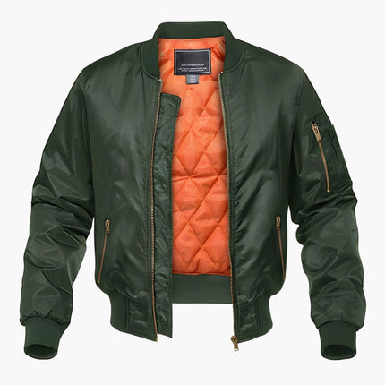 Men's Bomber Jacket in Regular Fit – Quilted-Lining Utility Cut