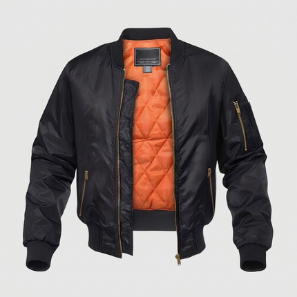 Men's Bomber Jacket in Regular Fit – Quilted-Lining Utility Cut