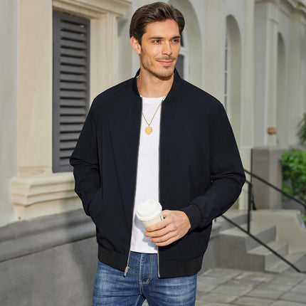 Men's Bomber Jacket in Regular Fit – Refined Lightweight Zip Layer