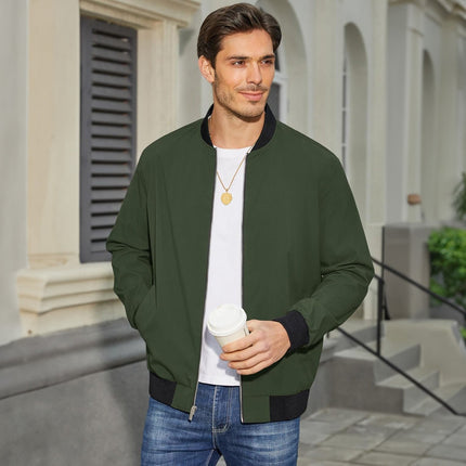 Men's Bomber Jacket in Regular Fit – Refined Lightweight Zip Layer