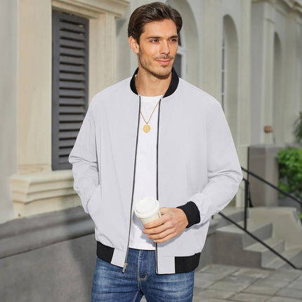 Men's Bomber Jacket in Regular Fit – Refined Lightweight Zip Layer