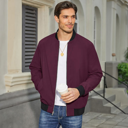 Men's Bomber Jacket in Regular Fit – Refined Lightweight Zip Layer