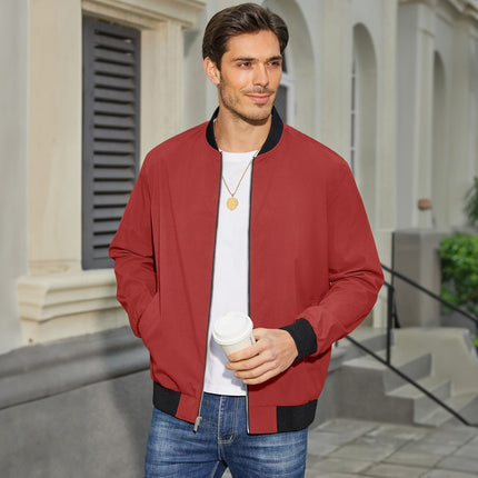 Men's Bomber Jacket in Regular Fit – Refined Lightweight Zip Layer