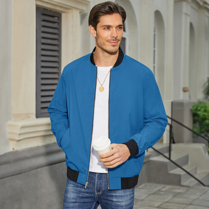 Men's Bomber Jacket in Regular Fit – Refined Lightweight Zip Layer