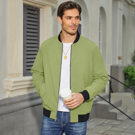 Men's Bomber Jacket in Regular Fit – Refined Lightweight Zip Layer