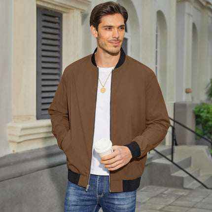 Men's Bomber Jacket in Regular Fit – Refined Lightweight Zip Layer