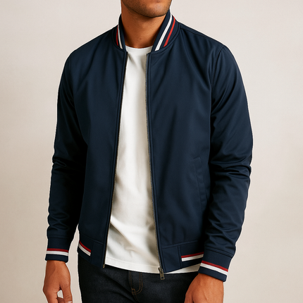 Men's Bomber Jacket in Regular Fit – Refined Zip Layer