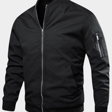Men's Bomber Jacket in Regular Fit – Utility-Inspired Zip Layer
