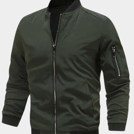 Men's Bomber Jacket in Regular Fit – Utility-Inspired Zip Layer
