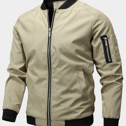 Men's Bomber Jacket in Regular Fit – Utility-Inspired Zip Layer