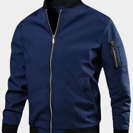 Men's Bomber Jacket in Regular Fit – Utility-Inspired Zip Layer
