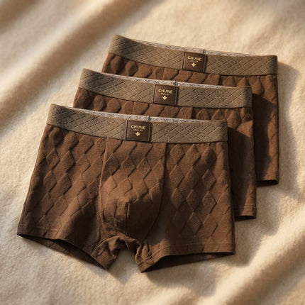Men's Boxer Briefs – Organic Cotton Diamond Knit Comfort Set