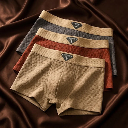 Men's Boxer Briefs – Organic Cotton Waffle Knit Comfort Set