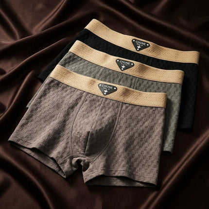 Men's Boxer Briefs – Organic Cotton Waffle Knit Comfort Set