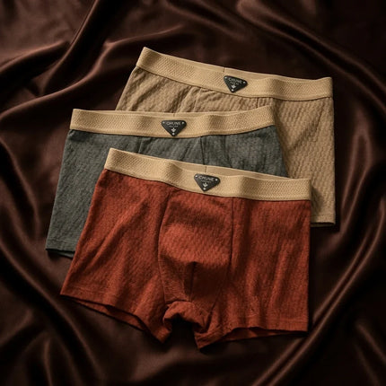 Men's Boxer Briefs – Organic Cotton Waffle Knit Comfort Set