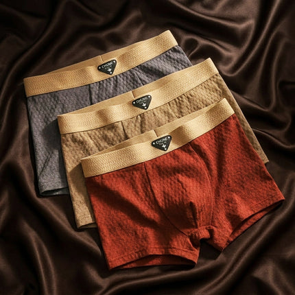 Men's Boxer Briefs – Organic Cotton Waffle Knit Comfort Set
