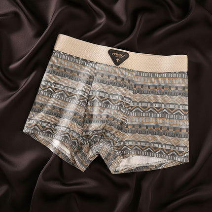 Men's Boxer Briefs – Retro Pattern Cotton Comfort Set