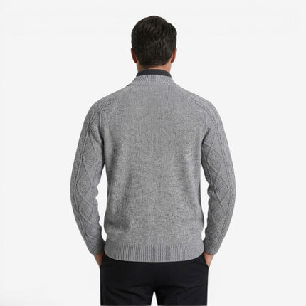 Men's Cable Knit Cardigan in Regular Fit – Heritage Button Front