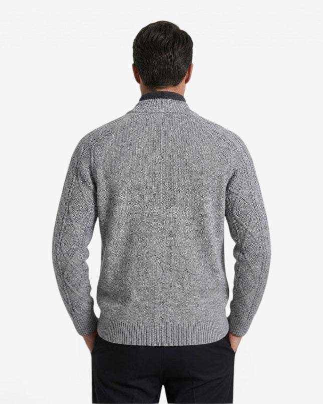 Men's Cable Knit Cardigan in Regular Fit – Heritage Button Front